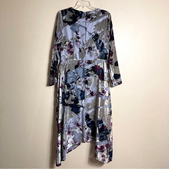 Soft Surroundings Annika Velvet Floral Midi Dress - Picture 4 of 10